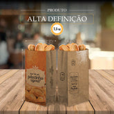 Sacos para pães 7,5 kg em Papel Kraft Natural – Impressão Alta Definição - CX 1.000