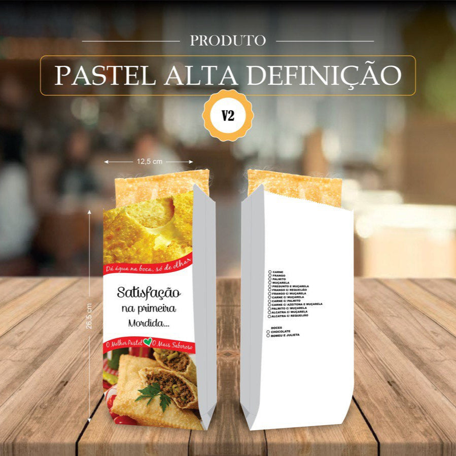 Embalagem para Pasteis Antigordurantes – Altura 26cm - CX 1.000